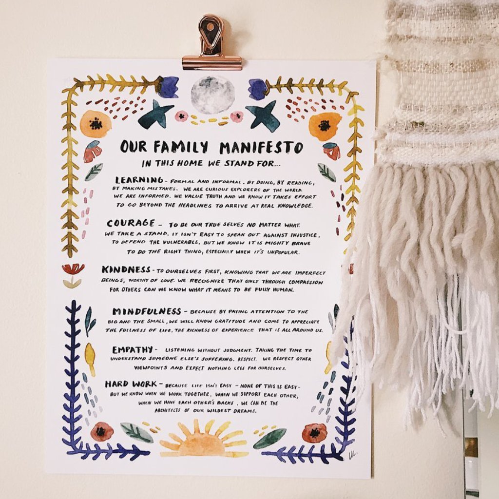 Family Manifesto Print by Little Truths Studio | Soren's House