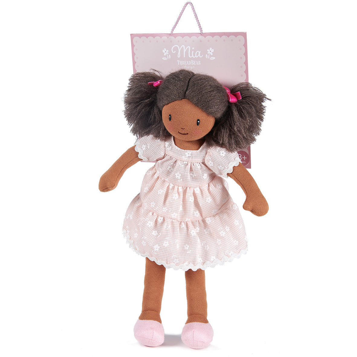 ThreadBear Design Mia Pink Rag Doll