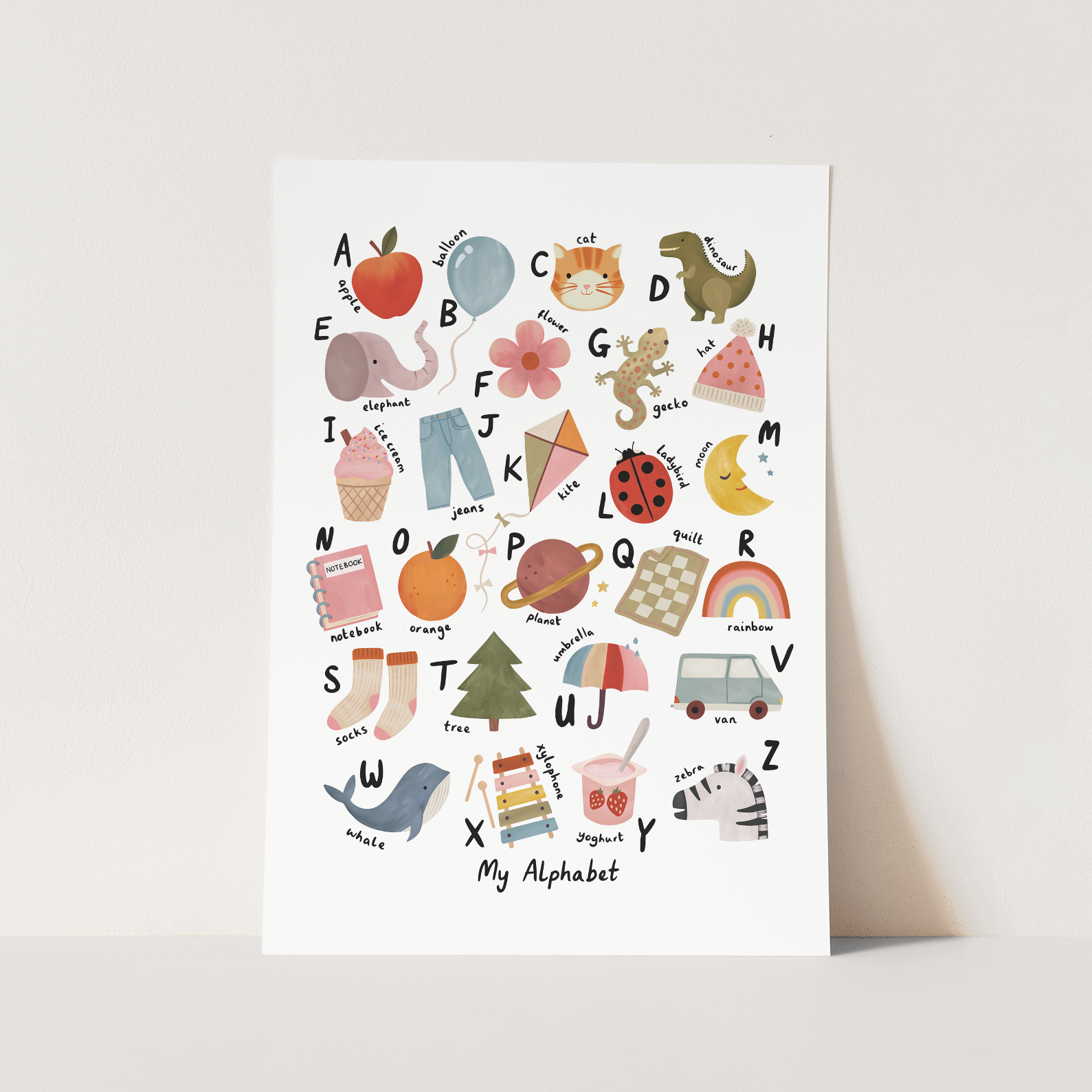 My Alphabet Art Print by Kid of the Village 7 Sizes Available