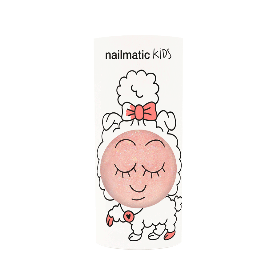 Nailmatic Wash Off Kid's Nail Varnish - Glitter Peach