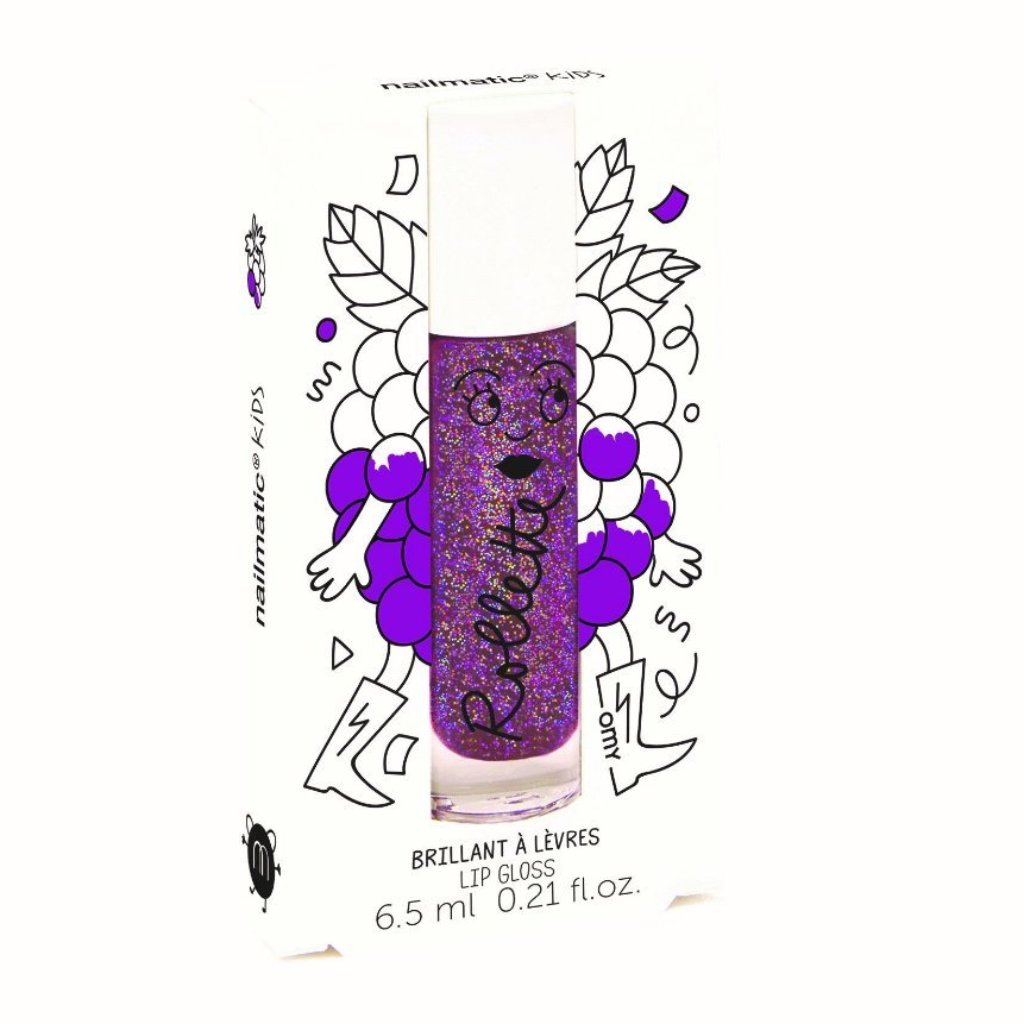 Nailmatic Children's Natural Rollette Lip Gloss, blackberry