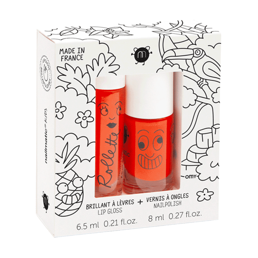 Nailmatic Natural Lip Gloss & Varnish Duo - Tropical