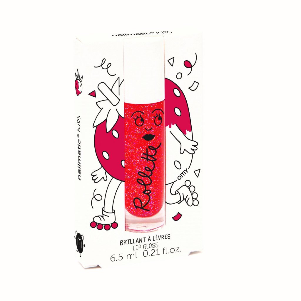 Nailmatic Children's Natural Rollette Lip Gloss, strawberry