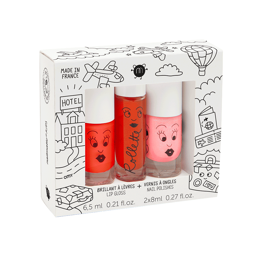 Nailmatic Natural Lip Gloss & Varnish Trio - Amazing Trip