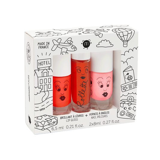 Nailmatic Natural Lip Gloss & Varnish Trio - Amazing Trip