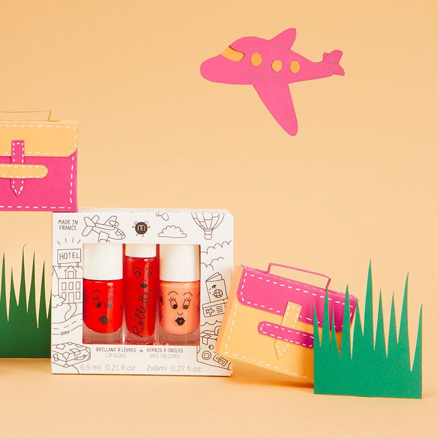 Nailmatic Natural Lip Gloss & Varnish Trio - Amazing Trip