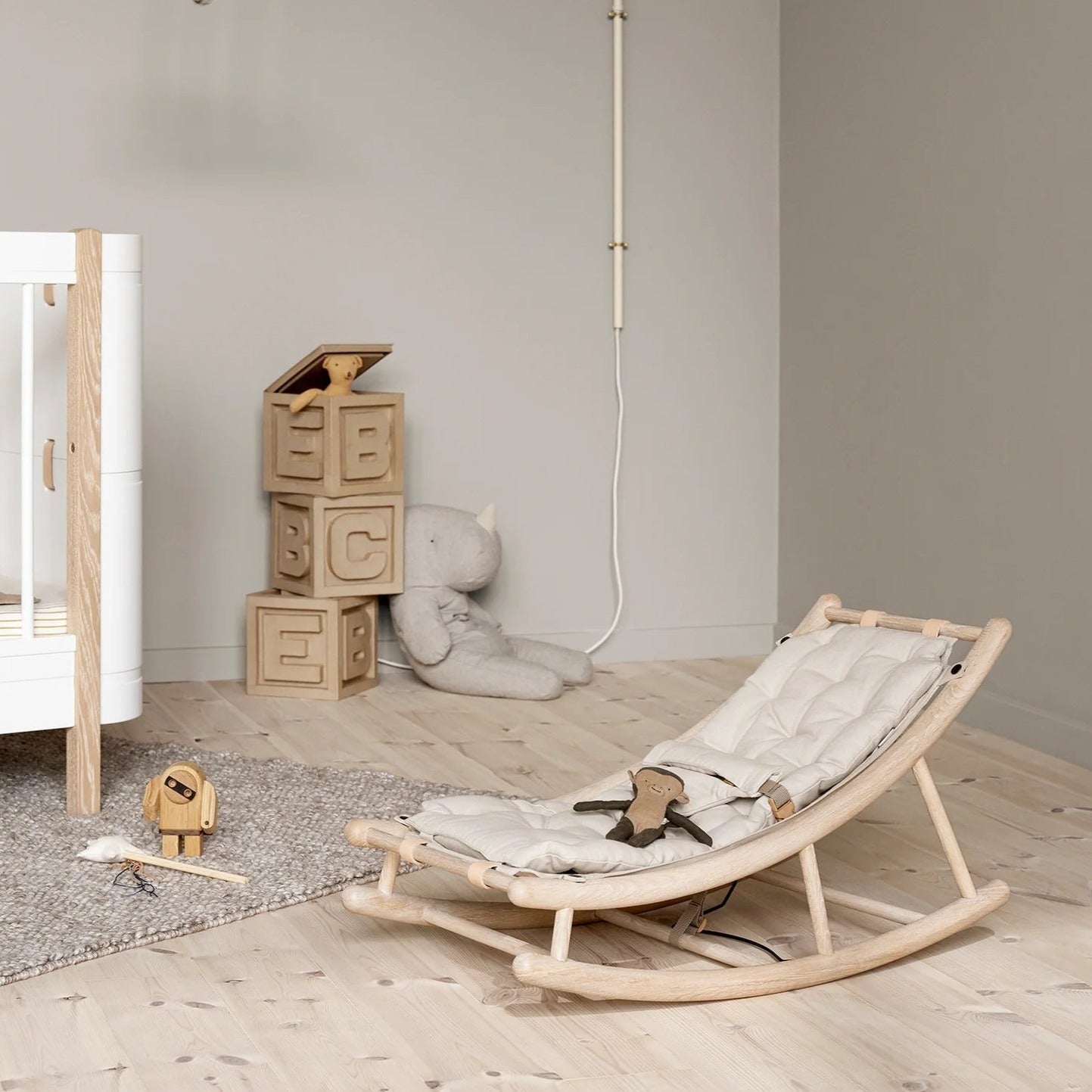 Oliver Furniture Wood Baby & Toddler Rocker - Oak/Nature