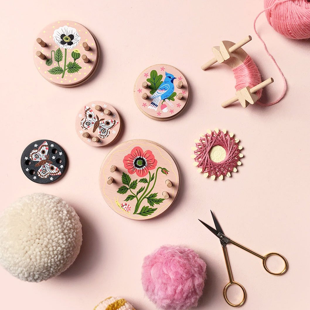 Wooden Extra Small Butterfly Pom Pom Maker by Pom Maker x Oana Befort - Black