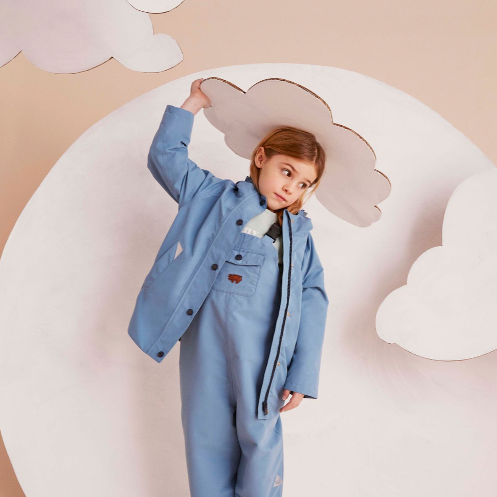 Toastie Kids Waterproof Dungarees - Rain Blue