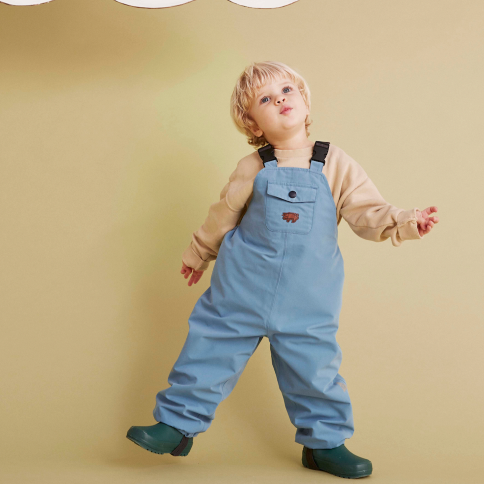 Toastie Kids Waterproof Dungarees - Rain Blue