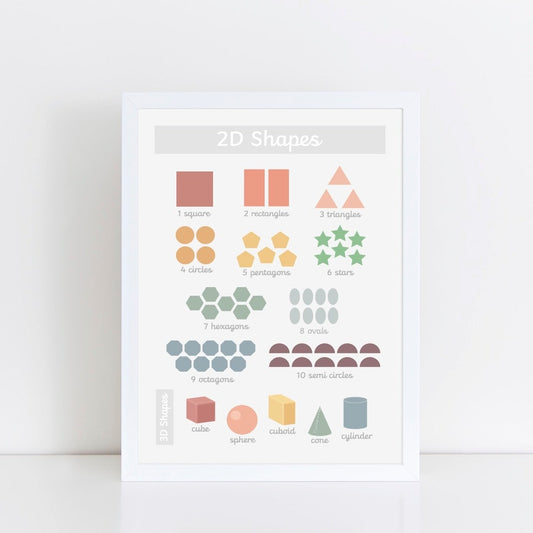 Muted Shapes Art Print by The Little Jones (15 Sizes Available)