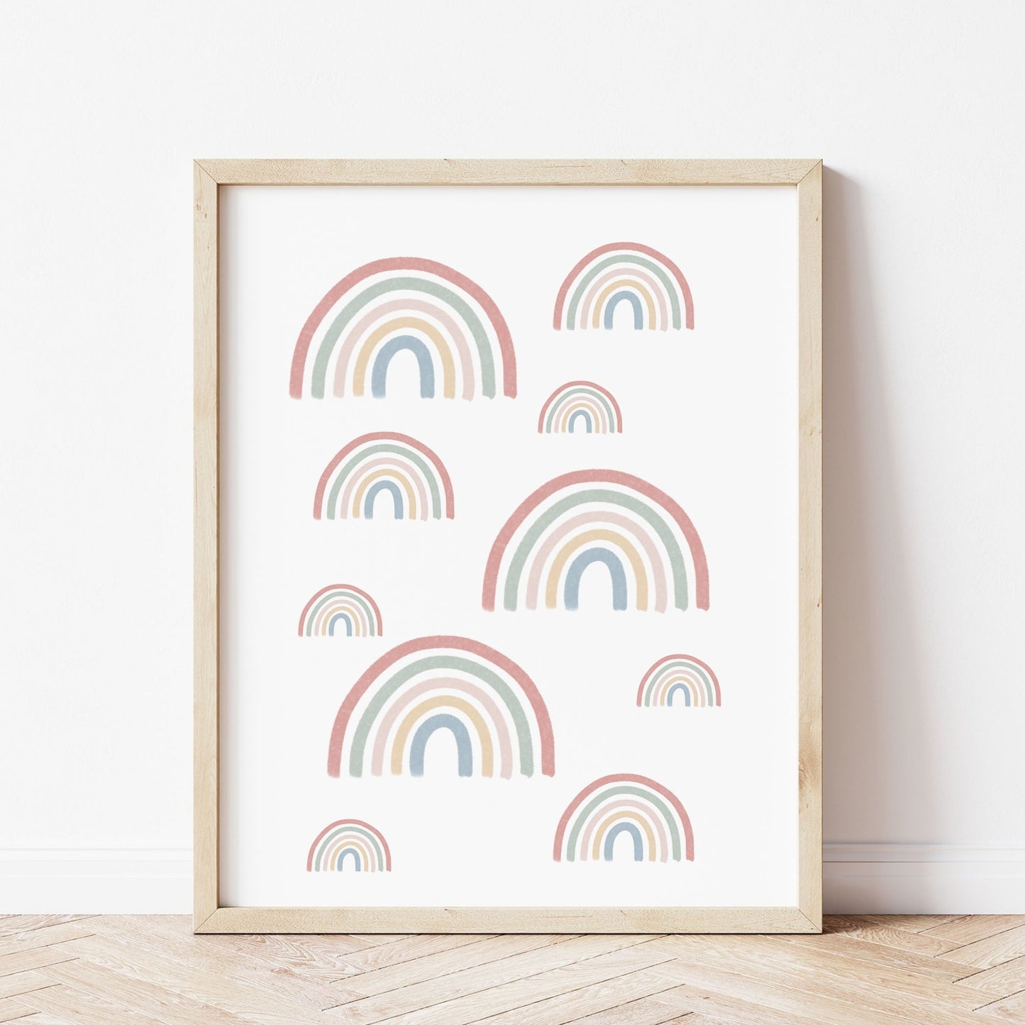 Products Spring Rainbows Art Print By The Little Jones
