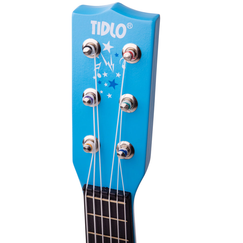 Tidlo Wooden Toy Guitar - Stars/Blue