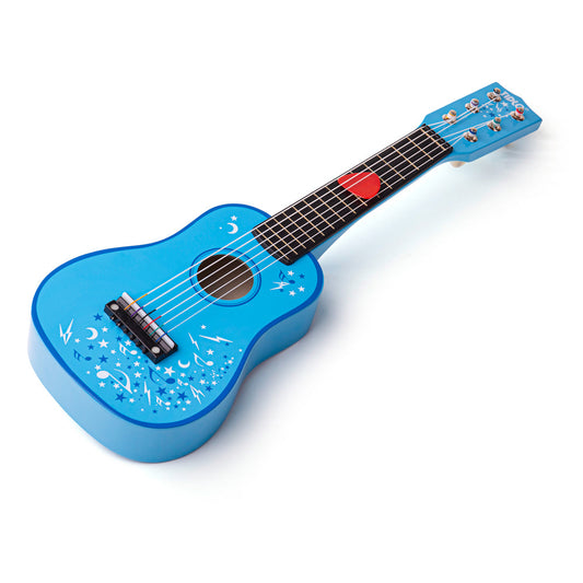 Tidlo Wooden Toy Guitar - Stars/Blue