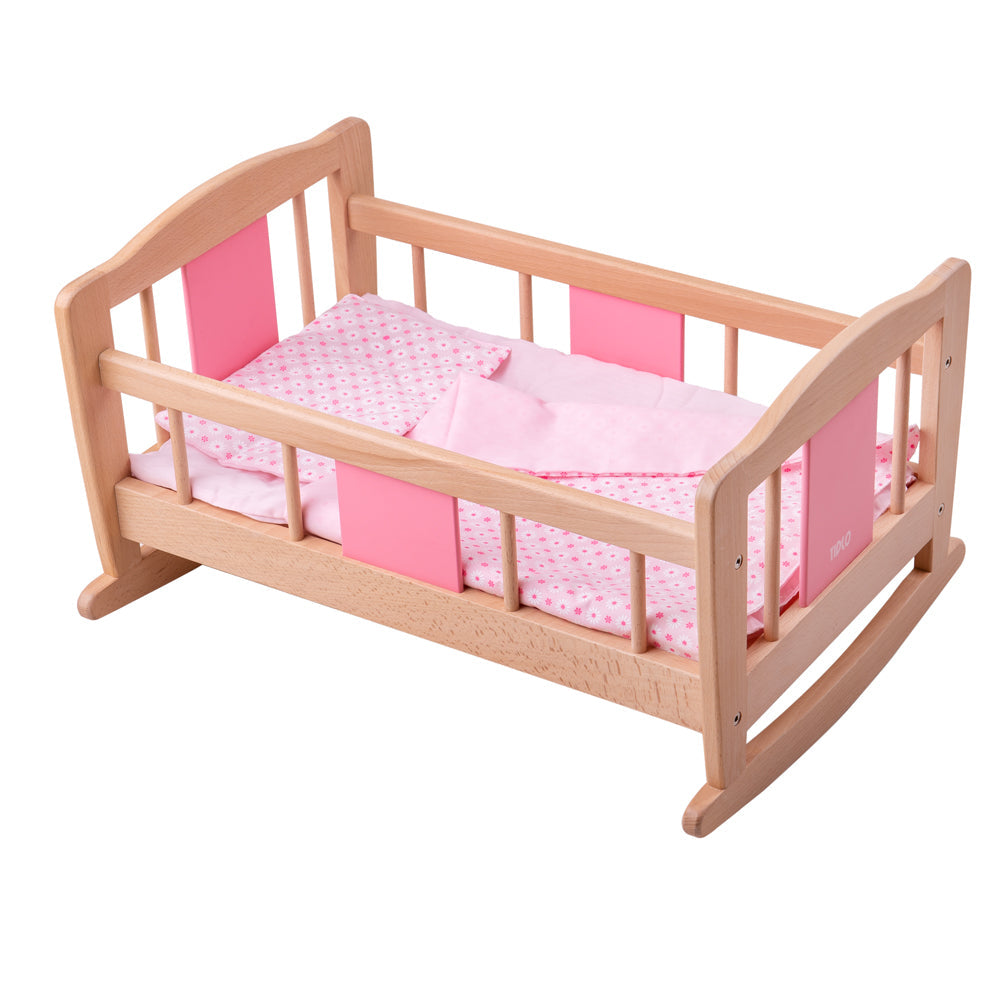 Tidlo Wooden Dolls Rocking Cradle
