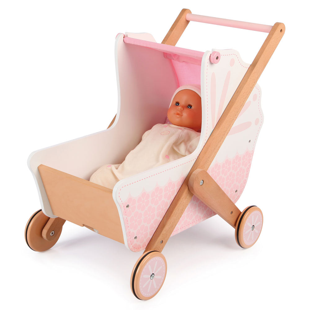 Tidlo Wooden 3-in-1 Dolls Pram
