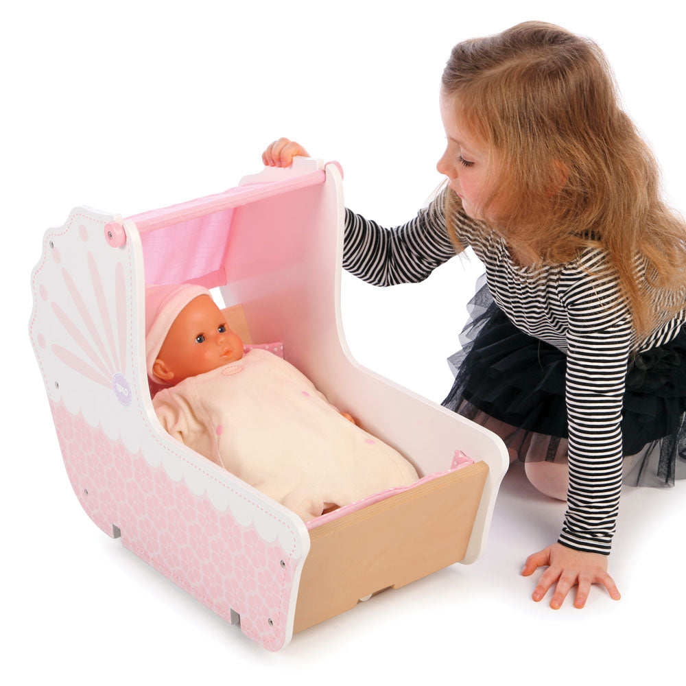 Tidlo Wooden 3-in-1 Dolls Pram