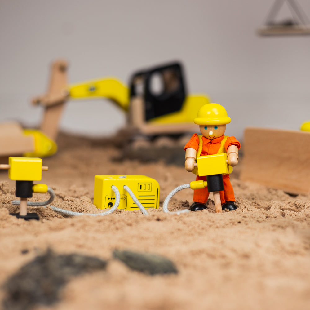 Tidlo Wooden Construction Equipment Play Set