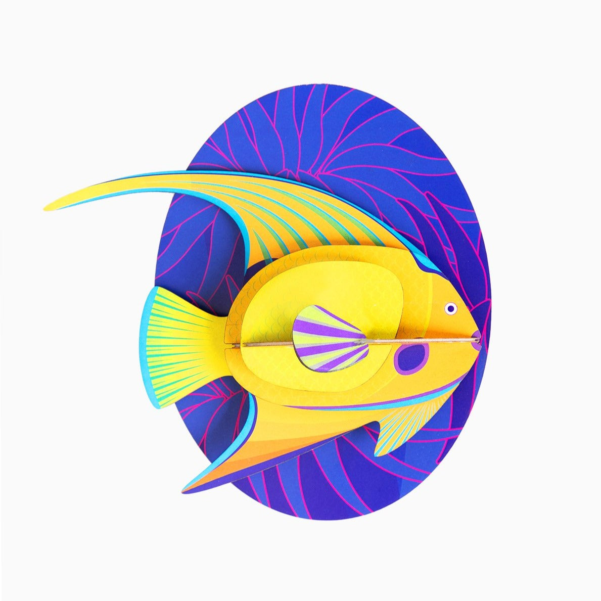 Studio Roof 3D Model Wall Decor - Yellow Angelfish