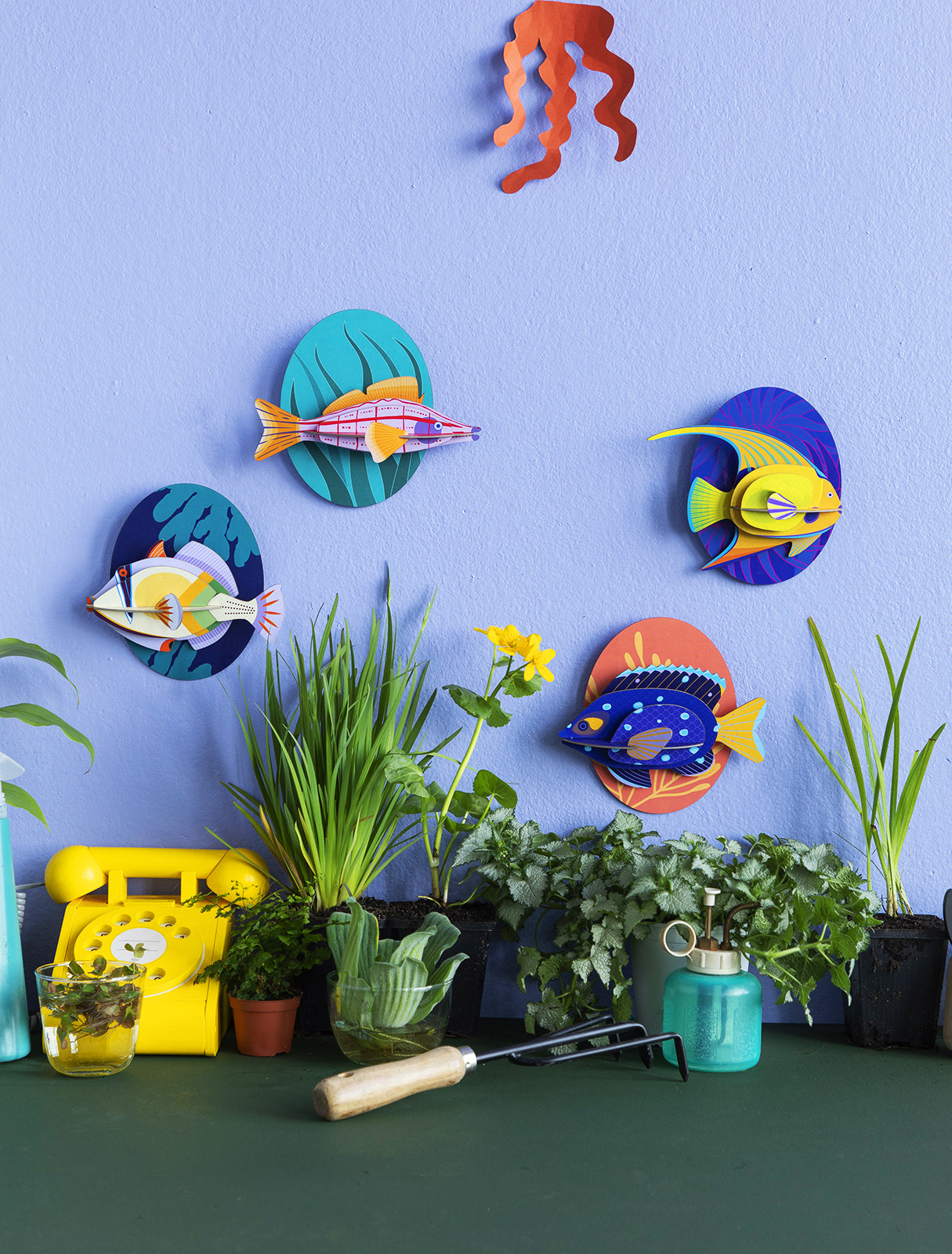 Studio Roof 3D Model Wall Decor - Yellow Angelfish