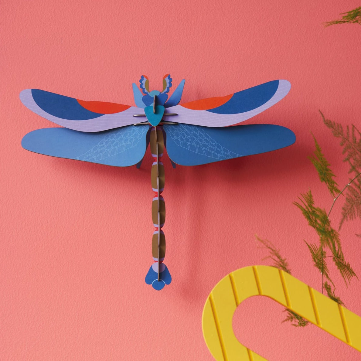 Studio Roof 3D Model Wall Decor - Giant Blue Dragonfly