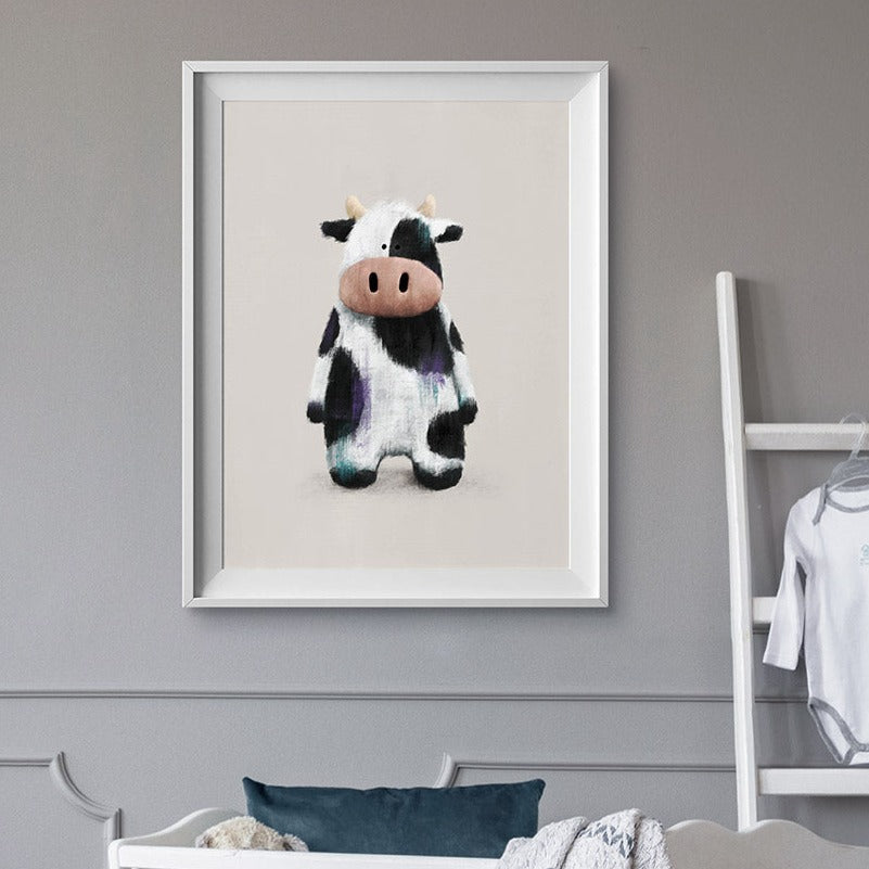 Tigercub Prints Farmyard Cow Nursery Print