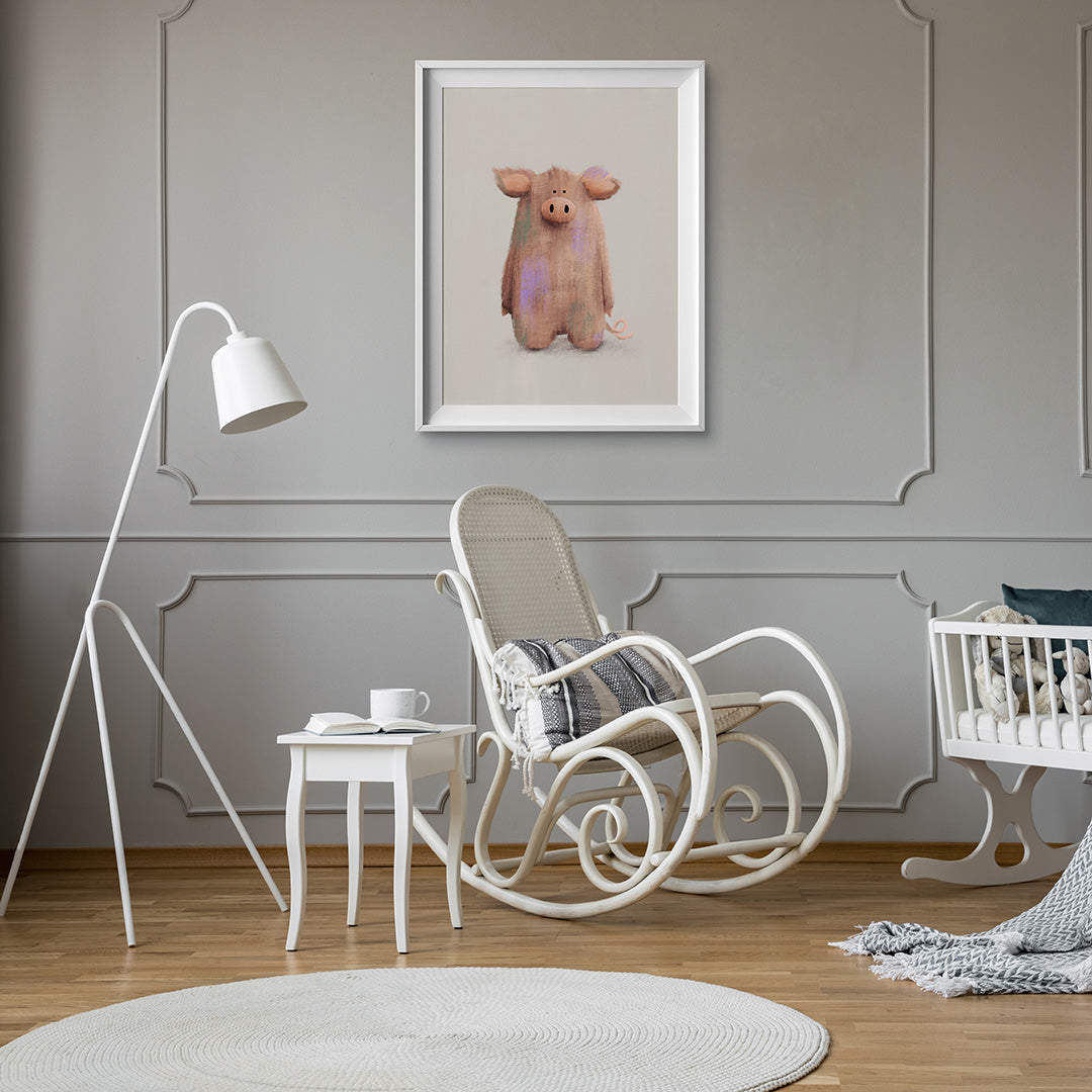 Tigercub Prints Farmyard Pig Nursery Print (3 Sizes Available)