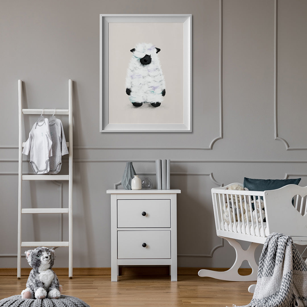 Tigercub Prints Farmyard Sheep Nursery Print