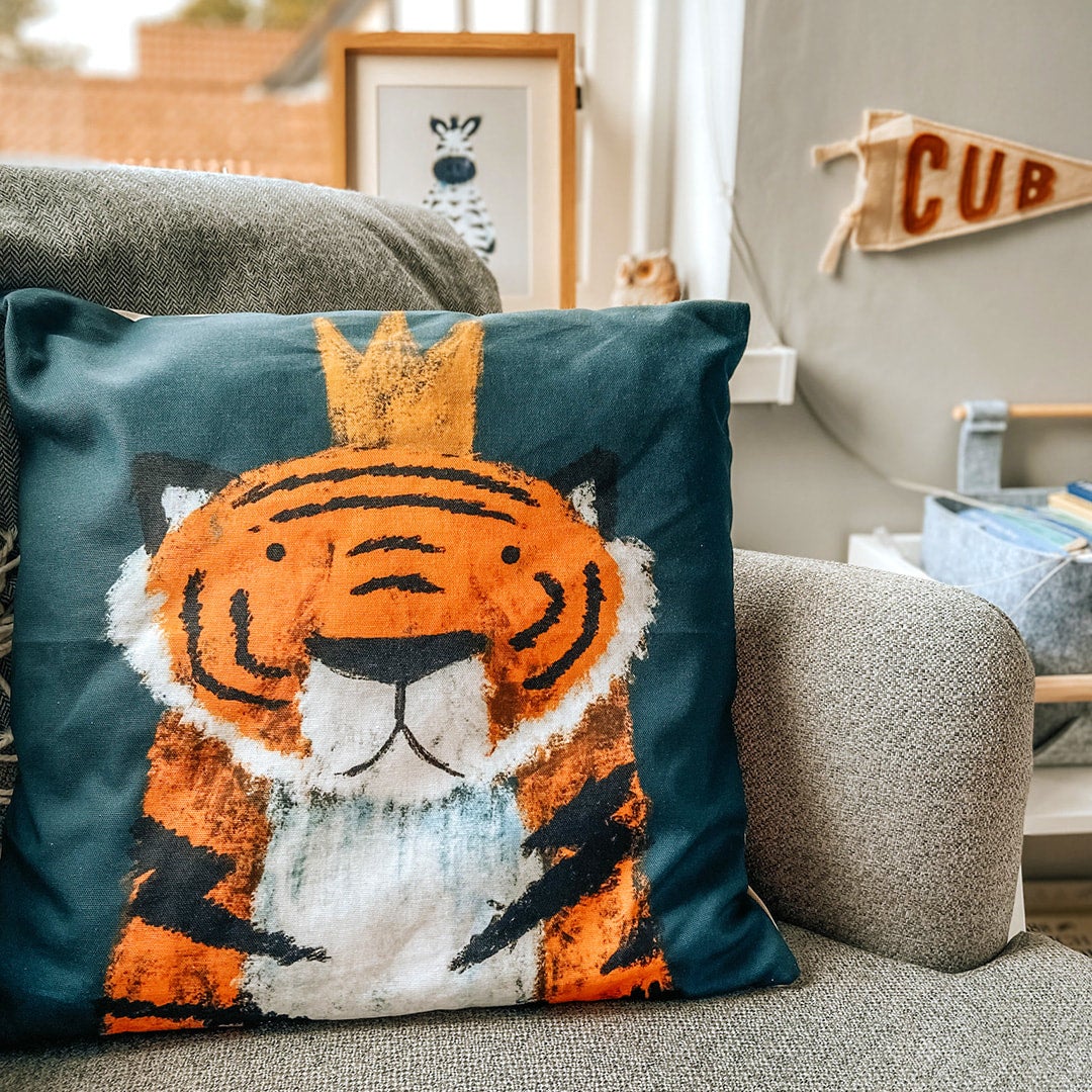 Tigercub Prints Jungle Tiger Nursery Cushion Cover