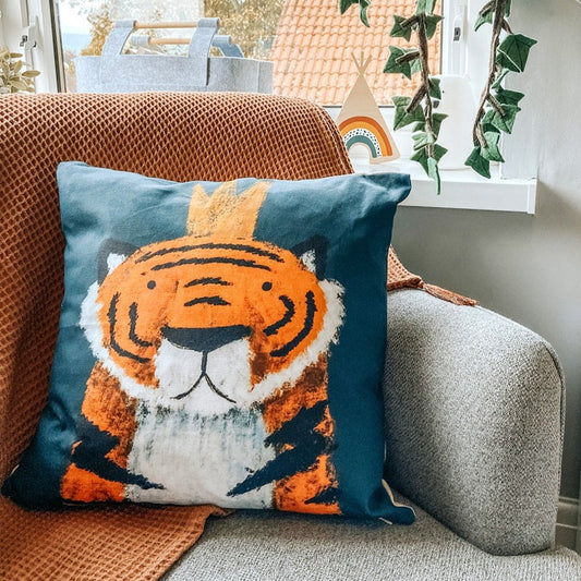 Tigercub Prints Jungle Tiger Nursery Cushion Cover