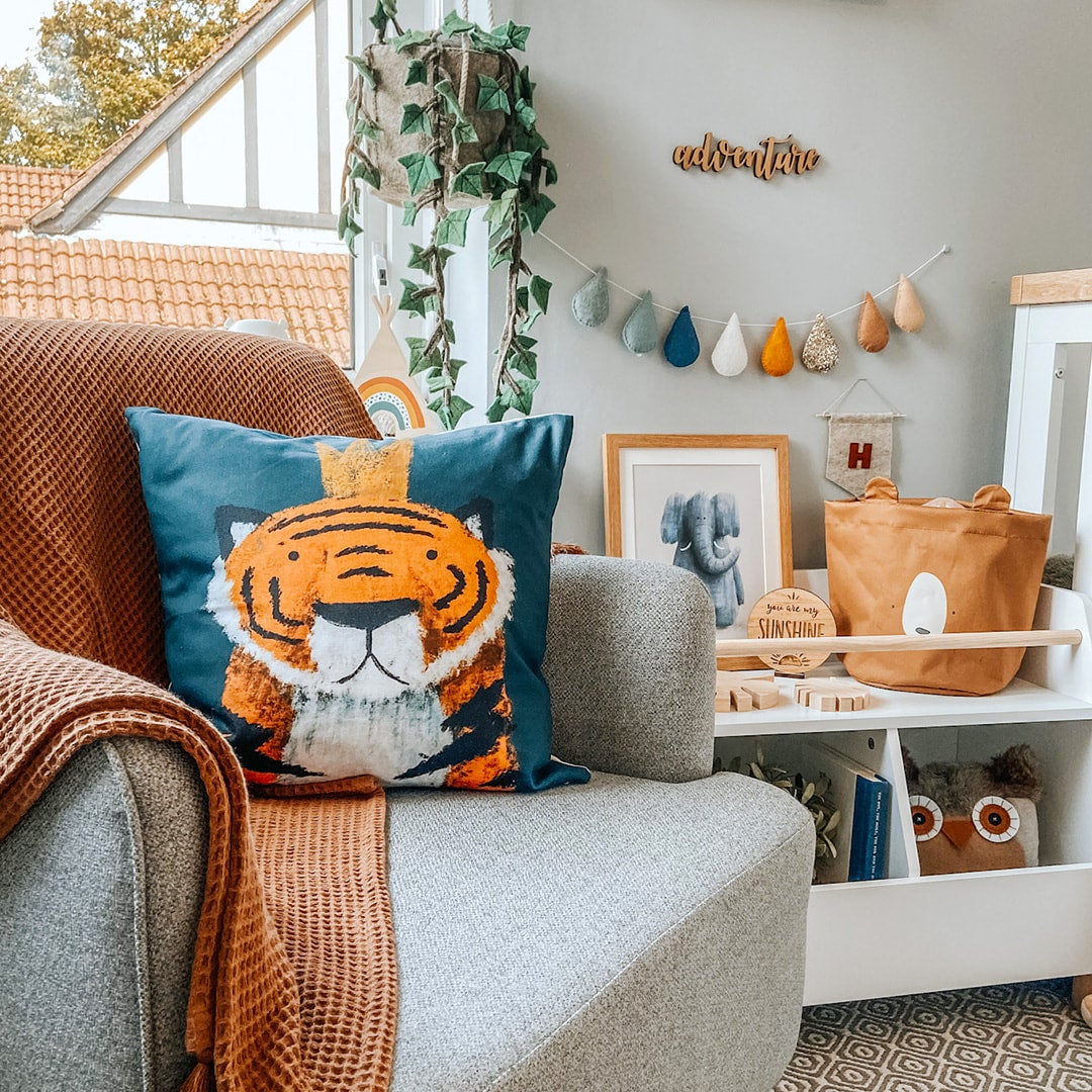 Tigercub Prints Jungle Tiger Nursery Cushion Cover