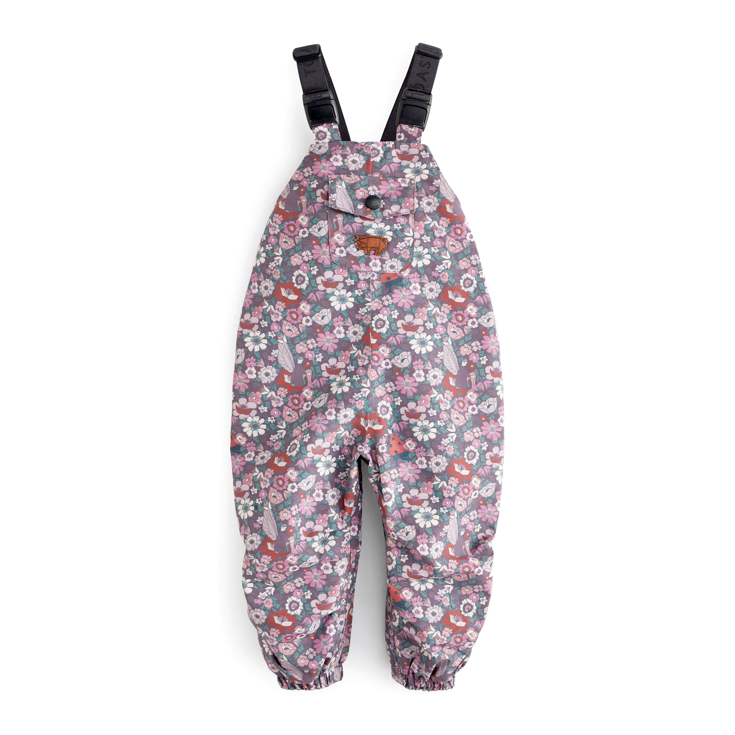 Toastie Kids Waterproof Dungarees - Wild Pink Rose Garden