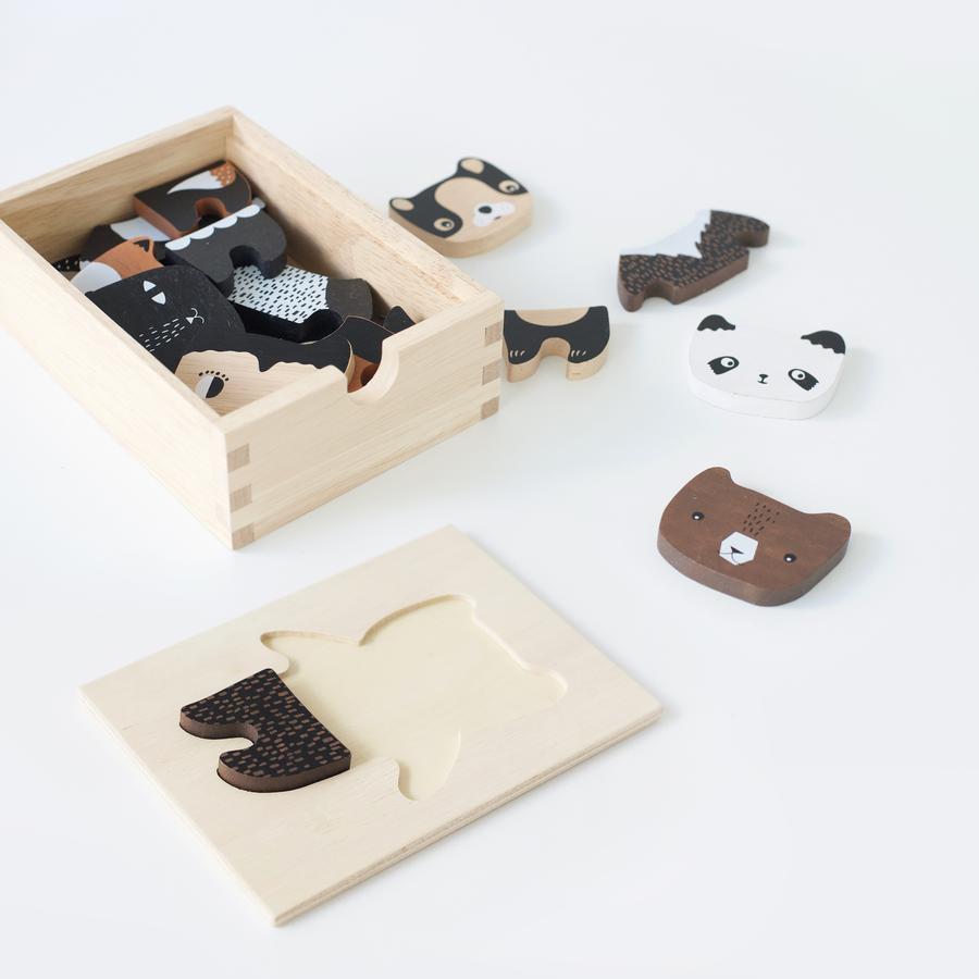 Wee Gallery Mix & Match Wooden Animal Tiles