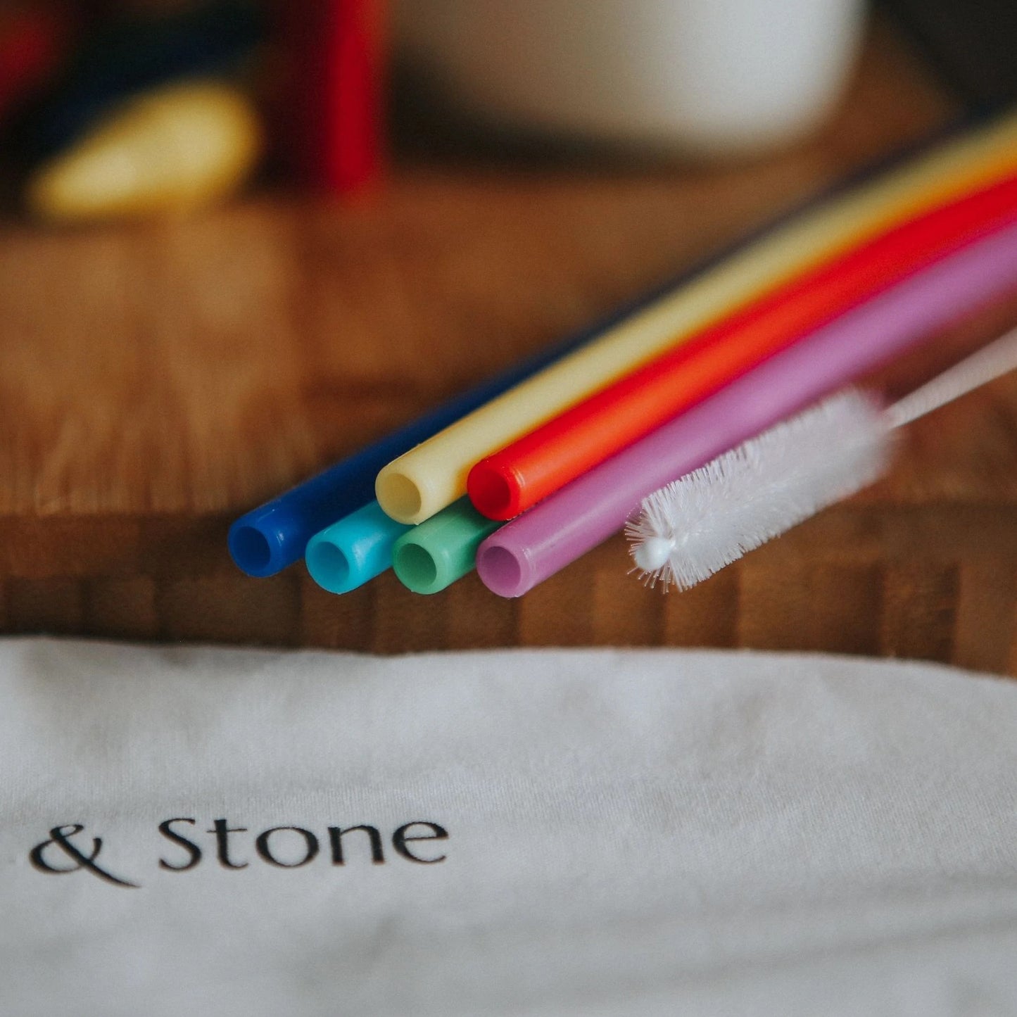 Wild & Stone Reusable Silicone Straws - 6 Pack