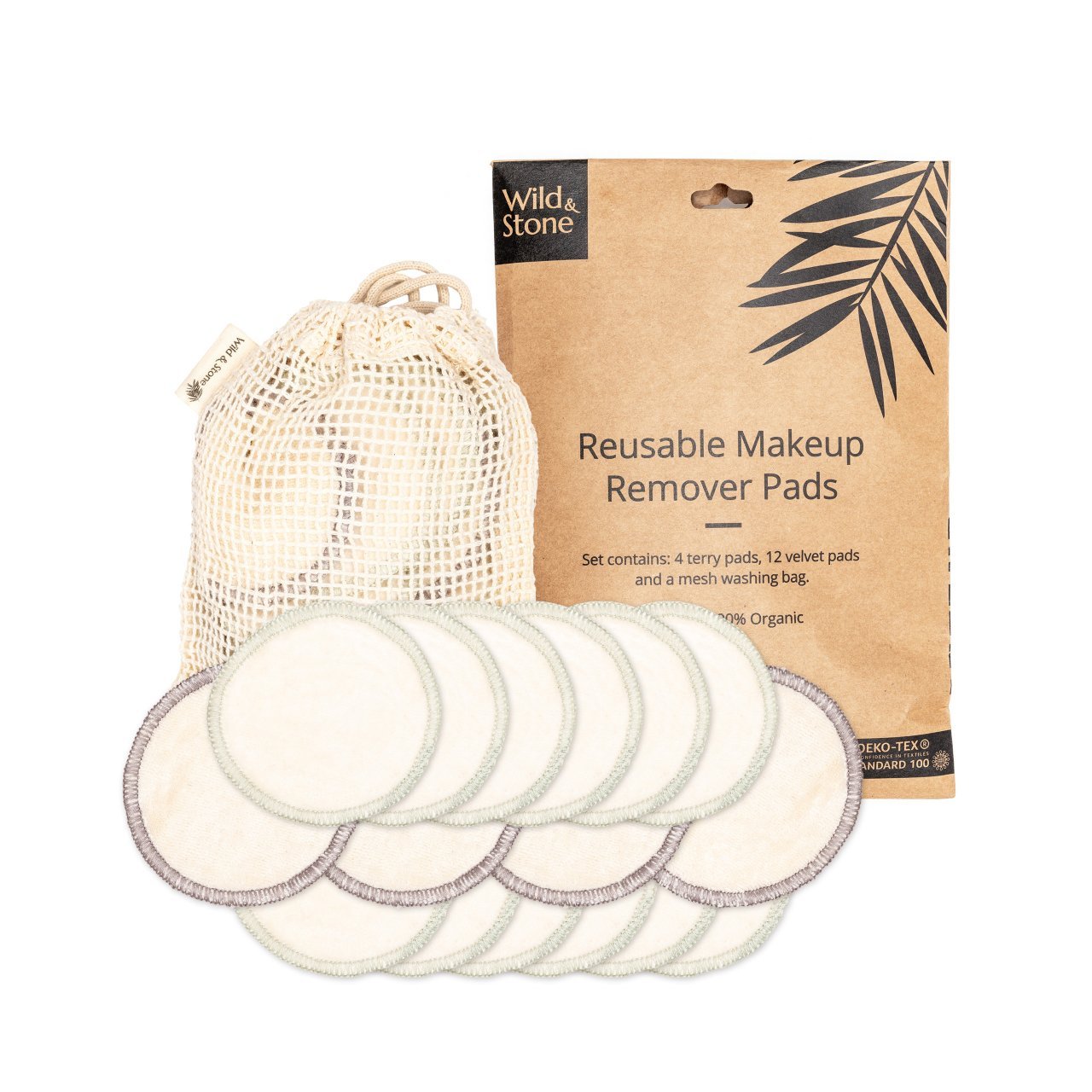 Wild & Stone Reusable Makeup Remover Pads - Pack of 16