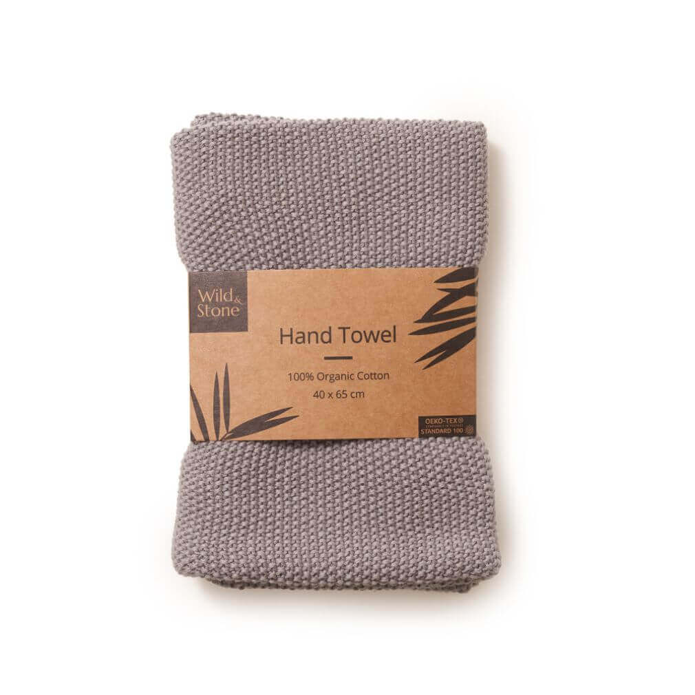 Wild & Stone Organic Cotton Hand Towel - Dove Grey