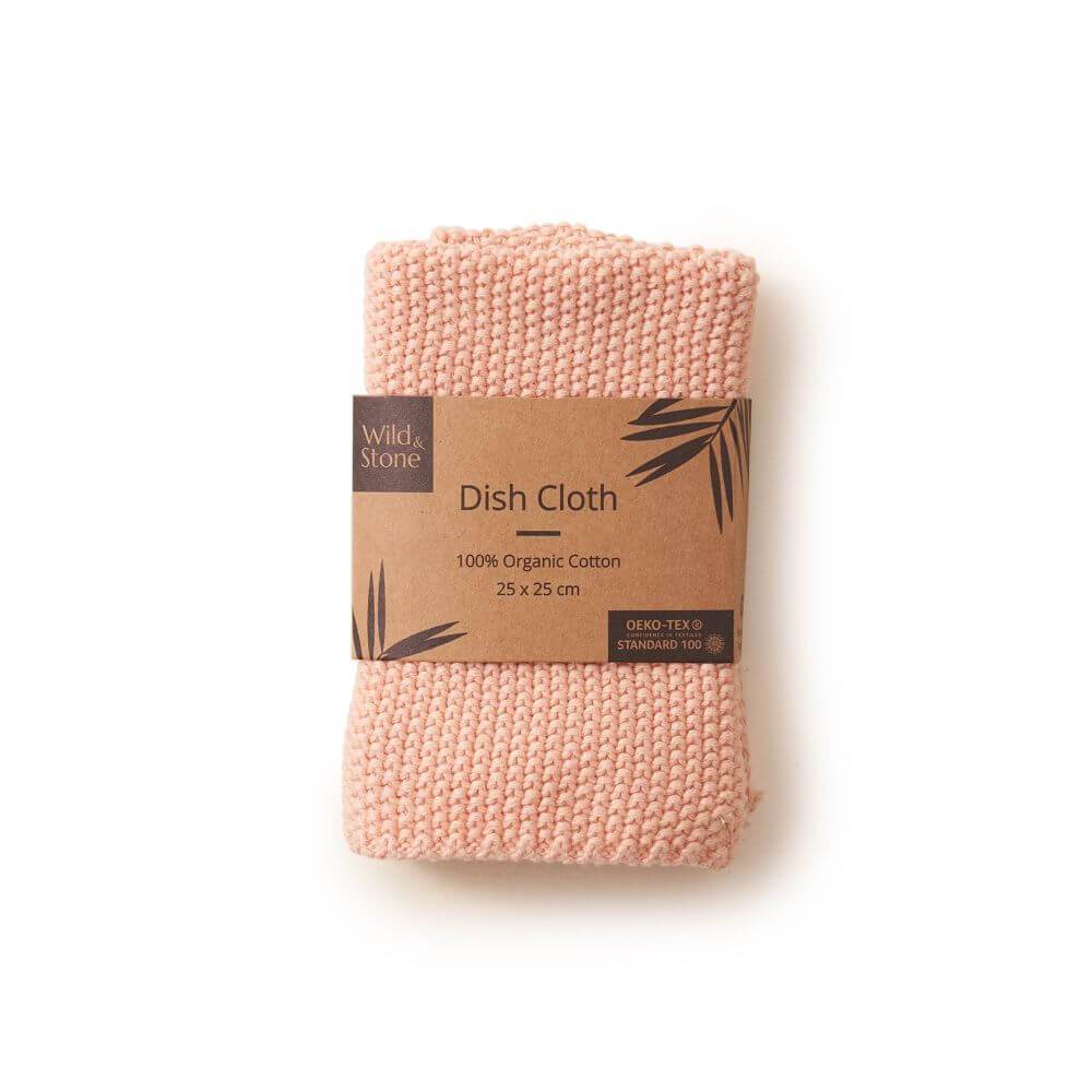 Wild & Stone Organic Cotton Dishcloth - Rose