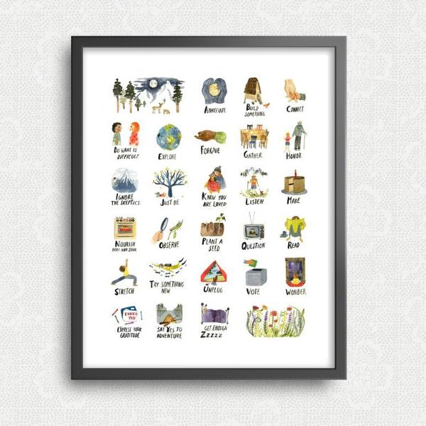 ABC's of Life Print by Little Truths Studio | Soren's House