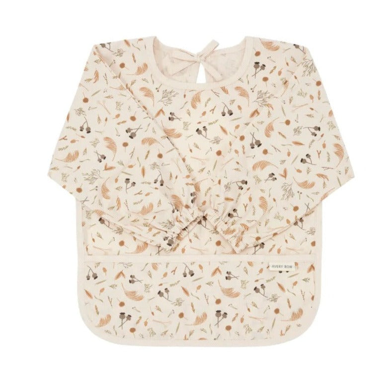 Avery Row Sleeved Baby Bib - Grasslands
