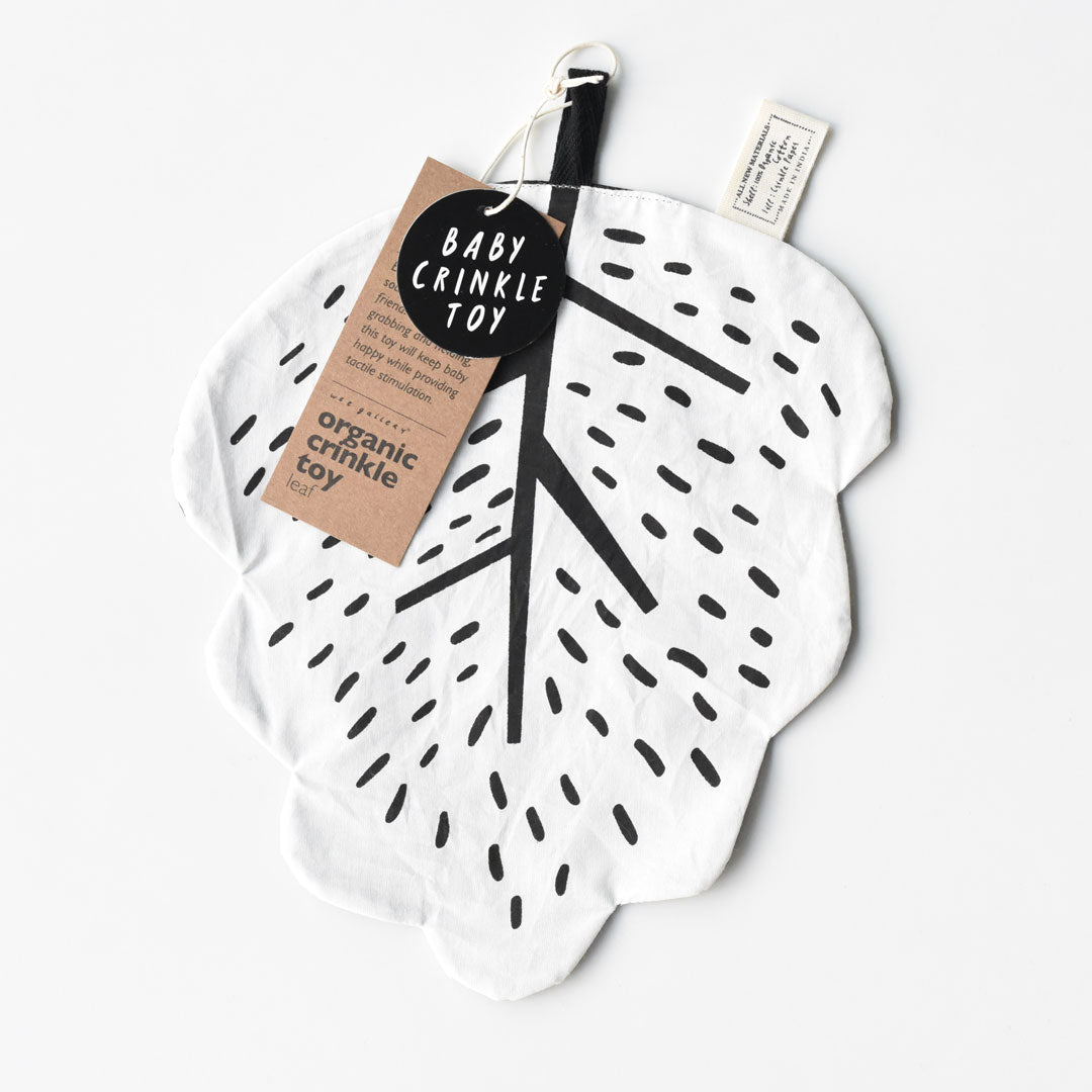 Wee Gallery Organic Crinkle Toy - Leaf | Wee Gallery