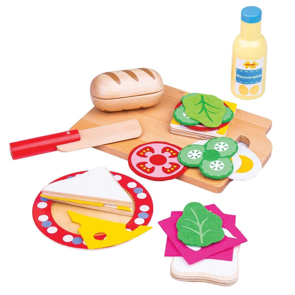 Bigjigs Wooden Sandwich Making Playset
