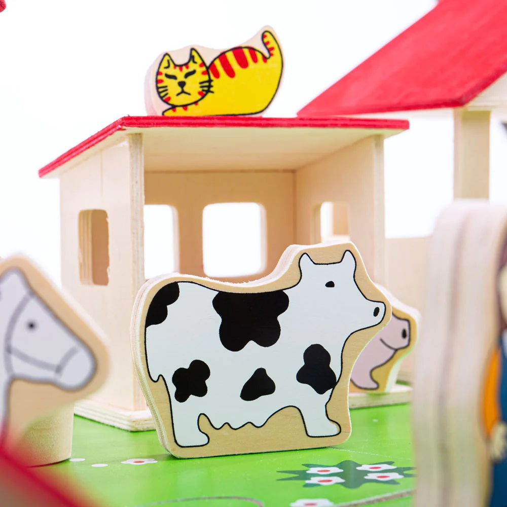 Bigjigs Wooden Play Farm Set