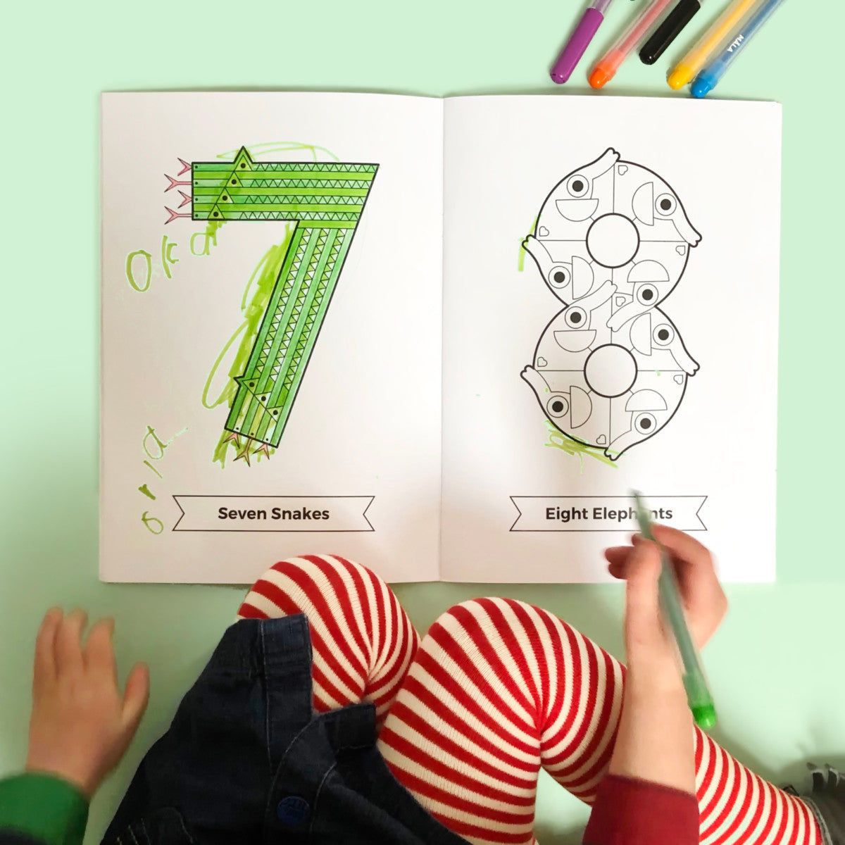 The Animal Numbers Colouring Book by The Jam Tart