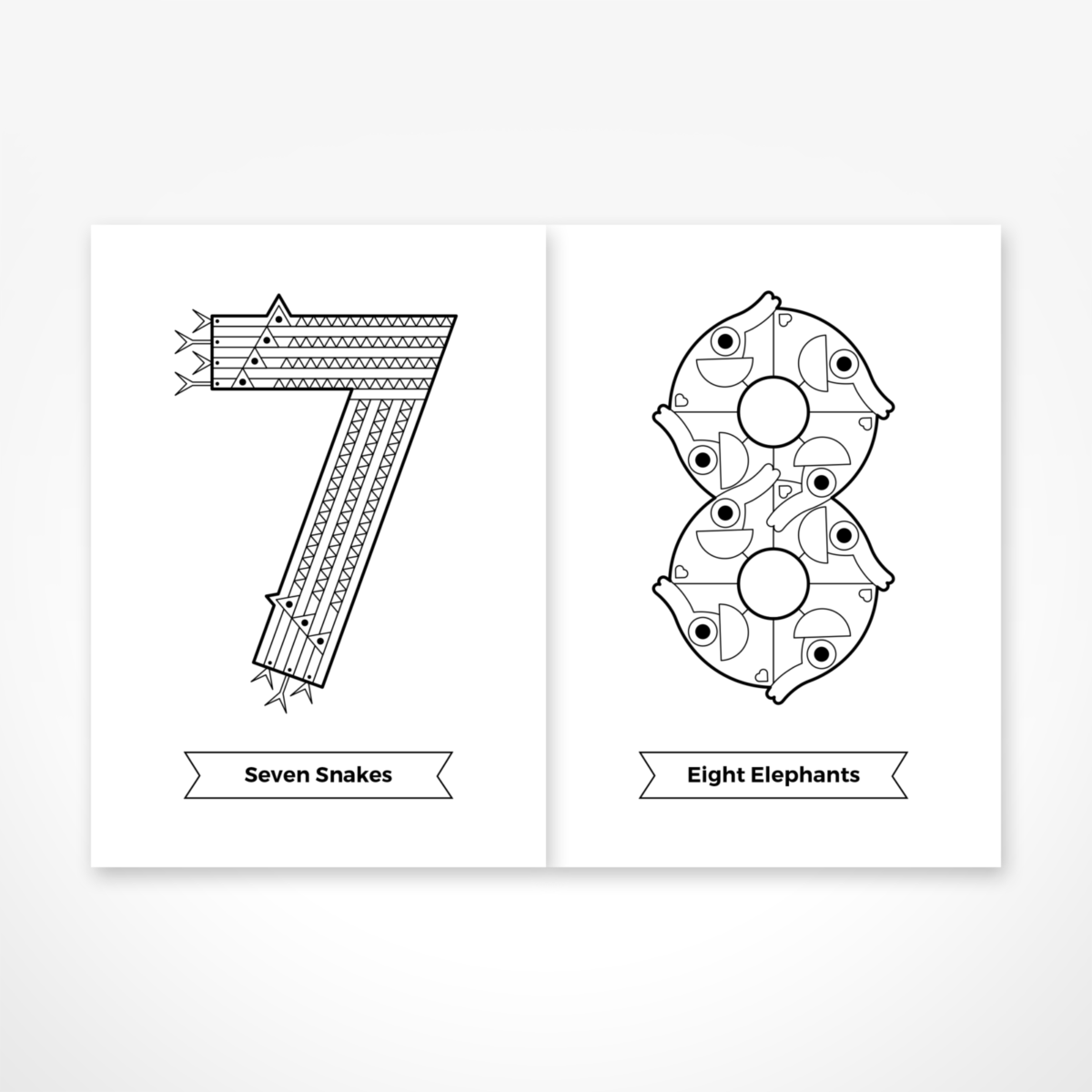 The Animal Numbers Colouring Book by The Jam Tart