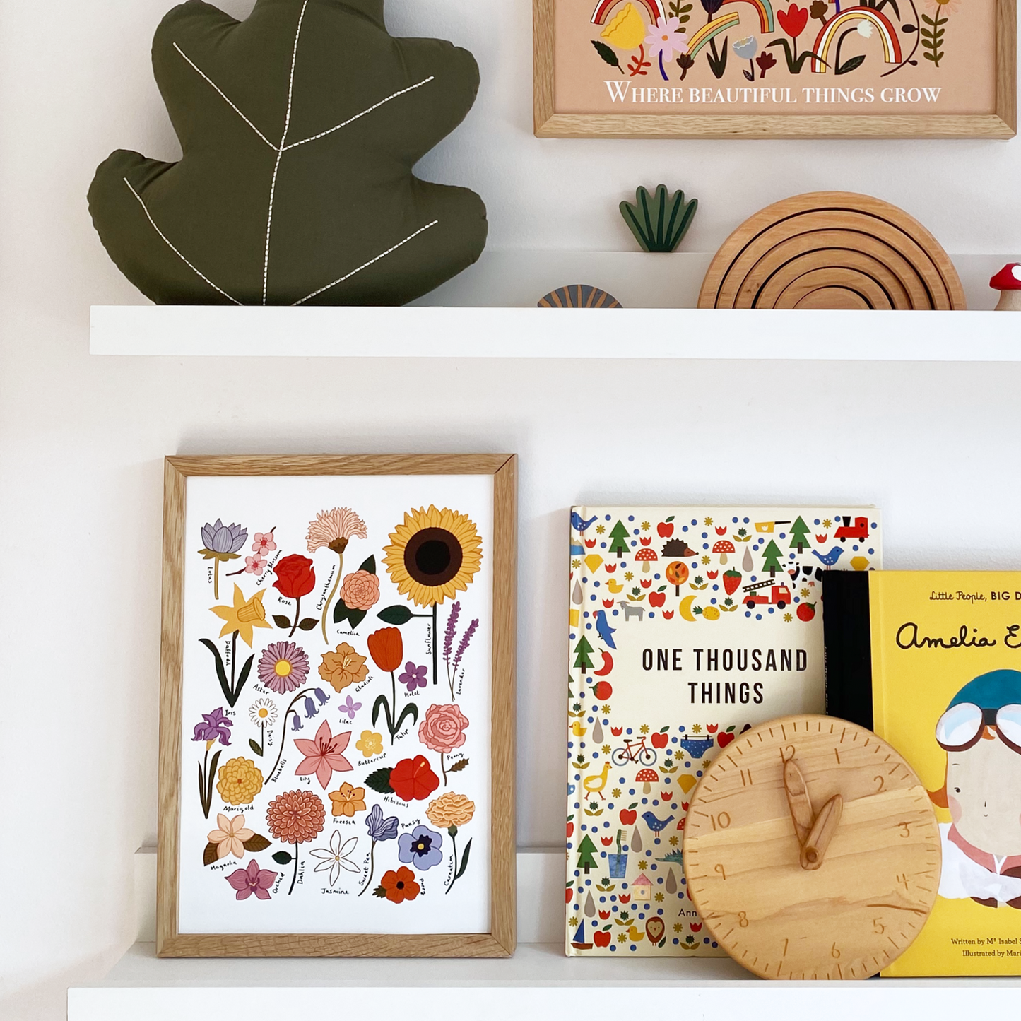 Flower Chart Art Print by Kid of the Village (6 Sizes Available)