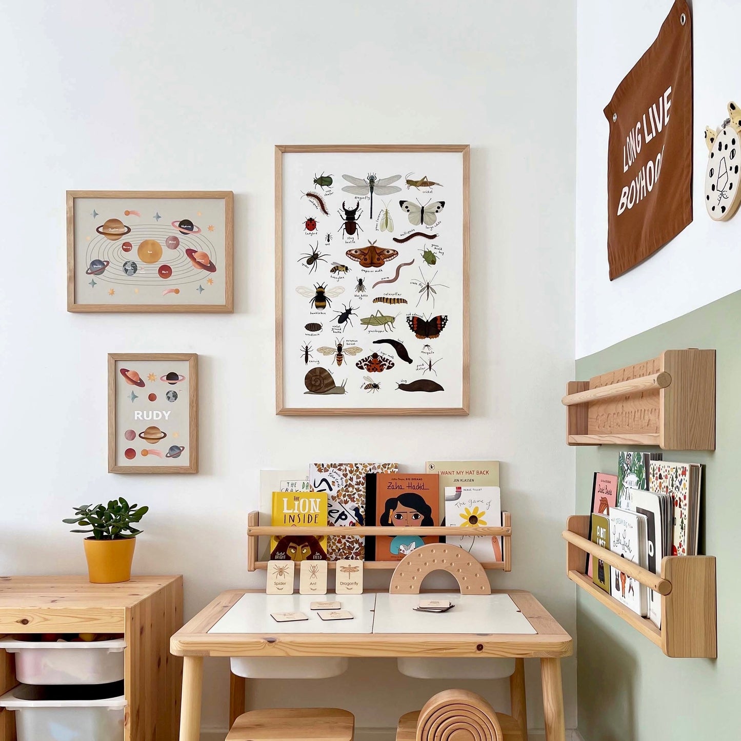 Minibeasts Art Print In White by Kid of the Village (6 Sizes Available)