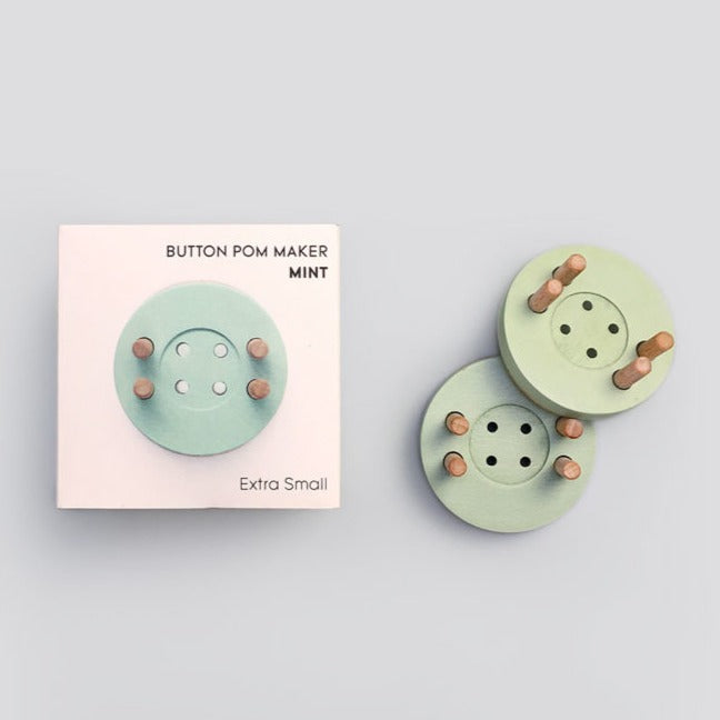 Wooden Mint Button Extra Small Pom Pom Maker By Pom Maker