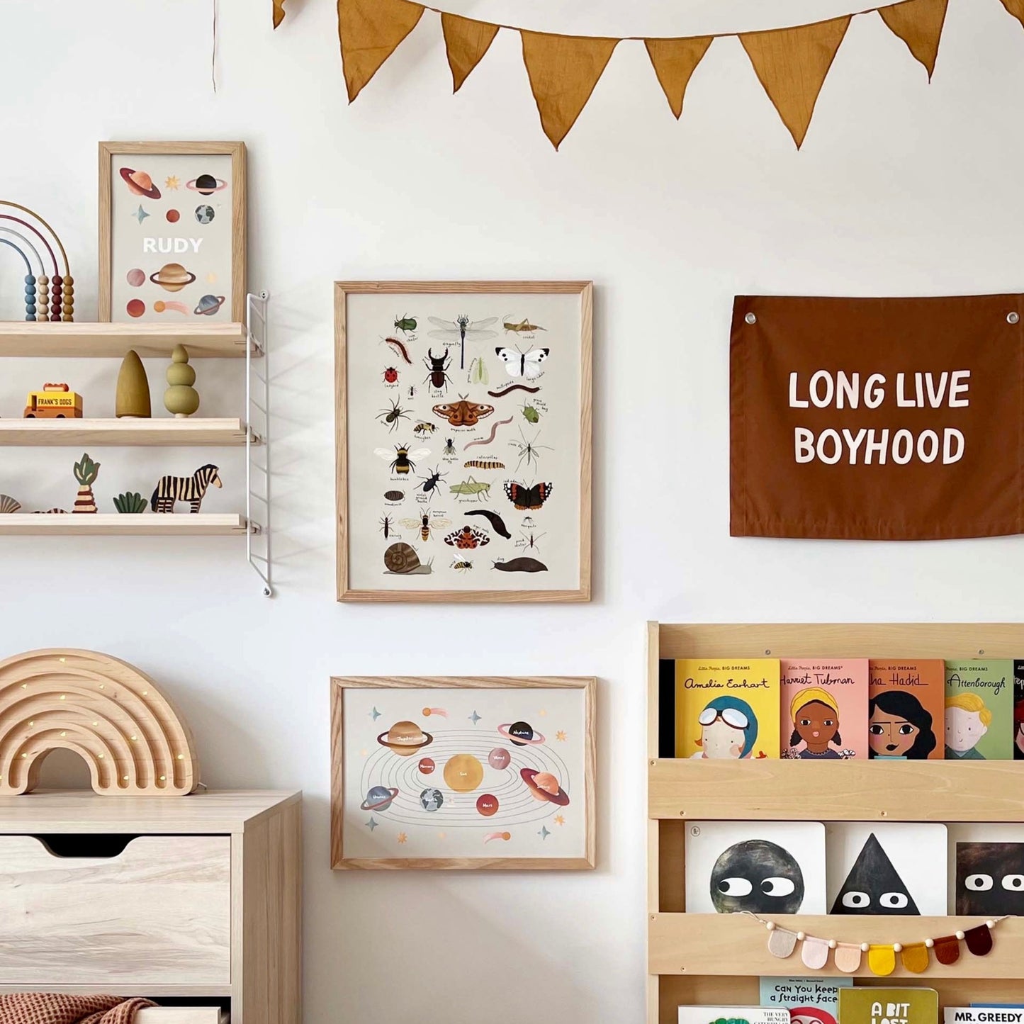 Minibeasts Art Print In Stone by Kid of the Village (6 Sizes Available)