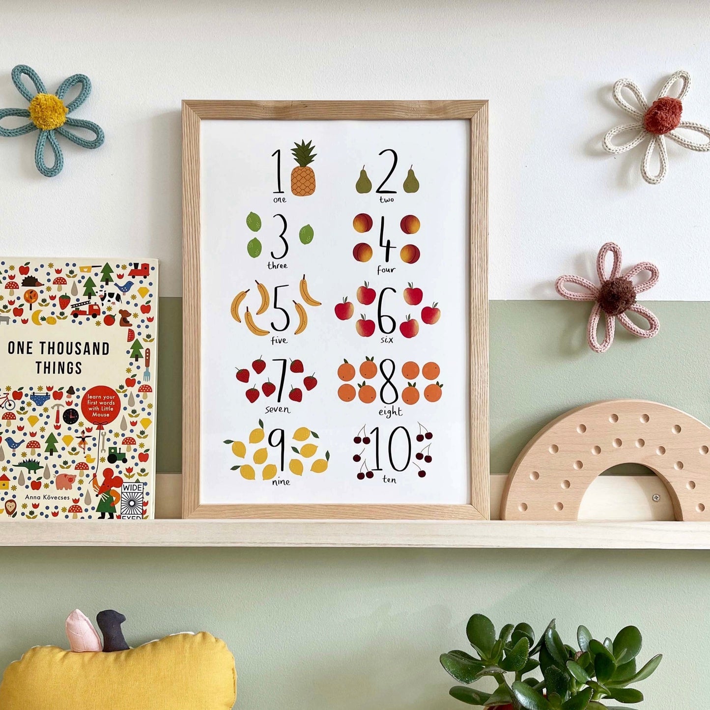 Counting Fruit Art Print by Kid of the Village (6 Sizes Available)