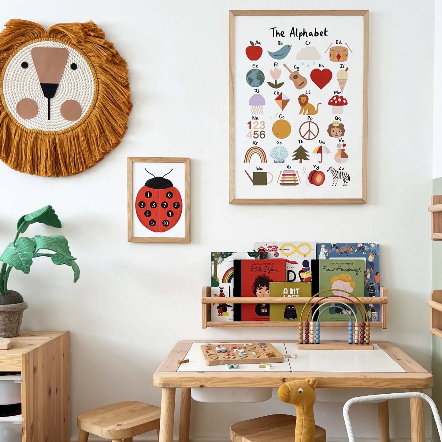 Ladybird Numbers Art Print by Kid of the Village (6 Sizes Available)